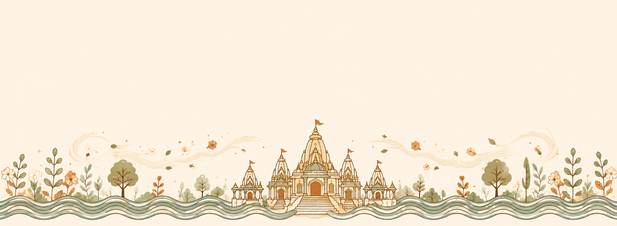 Indian heritage footer illustration